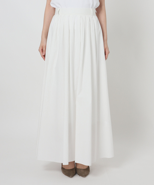 【最終値下2025ss】新品noble／コットンタイプライターマキシギャザーSK コットンタイプライターマキシギャザースカート（スカート