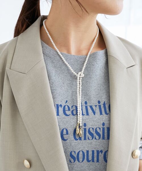 le.coeur blanc（ルクールブラン）の「パールノットネックレス（ネックレス・レディース・オフホワイト・FREE）」の14枚目の写真