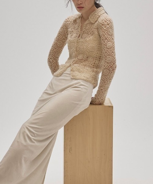 TODAYFUL/トゥデイフル】Mohair Crochet Knitshirts/モヘアクロシェ