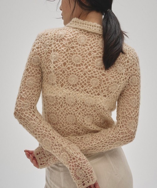 TODAYFUL/トゥデイフル】Mohair Crochet Knitshirts/モヘアクロシェ