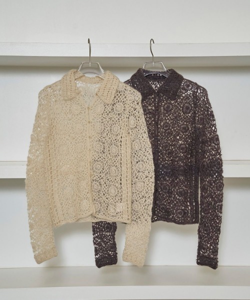 TODAYFUL/トゥデイフル】Mohair Crochet Knitshirts/モヘアクロシェ