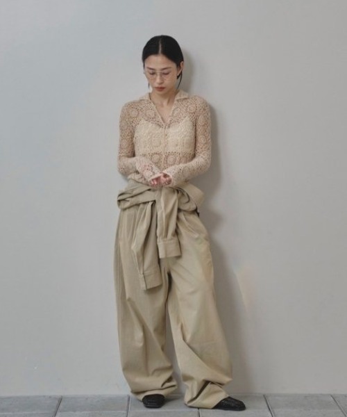 トップス todayful Mohair Crochet Knitshirts TODAYFUL/トゥデイフル】Mohair Crochet Knitshirts/モヘアクロシェ