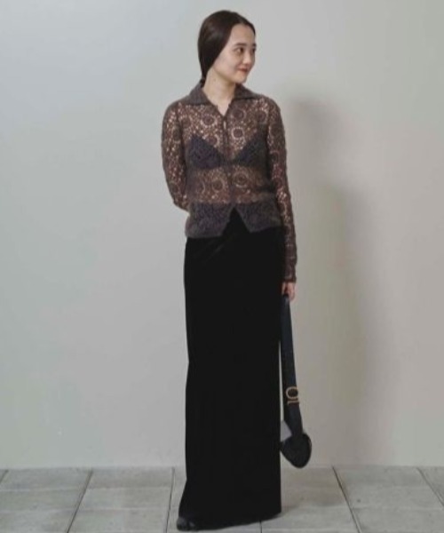 TODAYFUL/トゥデイフル】Mohair Crochet Knitshirts/モヘアクロシェ