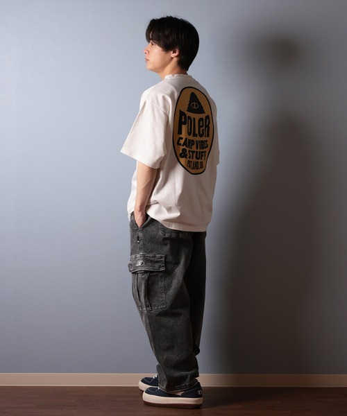 POLeR（ポーラー）の「【ムラサキスポーツ限定】POLER/ポーラー 半袖Tシャツ バックプリント 吸湿速乾 259MCV0018（Tシャツ/カットソー・メンズ・ブラック/オリーブ/ホワイト・M/L/XL）」の7枚目の写真