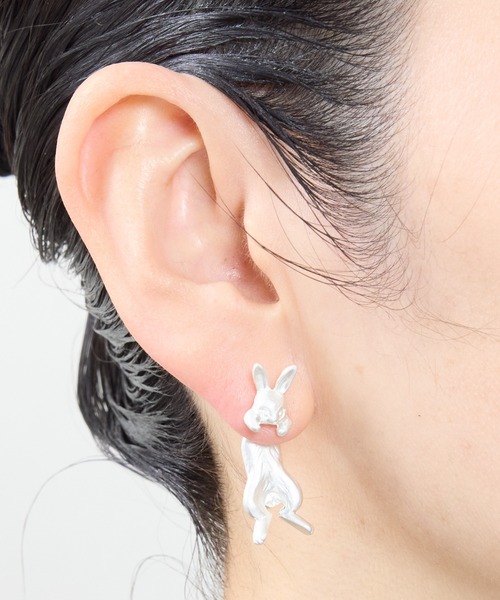 P169a【チビウサギ】ピアス　小粒　可愛い　うさぎ　アニマル　シルバー P169【チビウサギ】ピアス 小粒 可愛い うさぎ アニマル