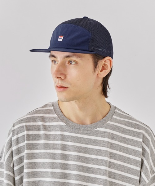 FILA(フィラ)の「FILA NY MESH FLAT WIDE CAP / フィラ(キャップ・レディース・ホワイト/ネイビー・57~59cm)」の16枚目の写真