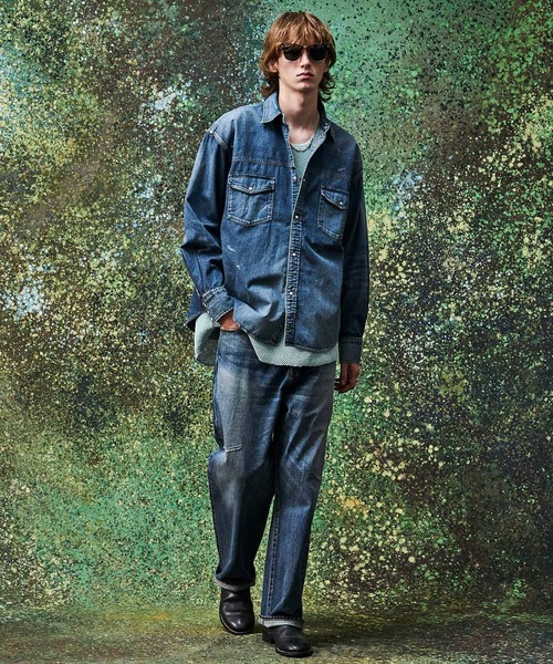 MSML（エムエスエムエル）の「DENIM SHIRT / VINTAGE WASHED（シャツ/ブラウス・メンズ・インディゴブルー・L/M/S/XL）」の7枚目の写真