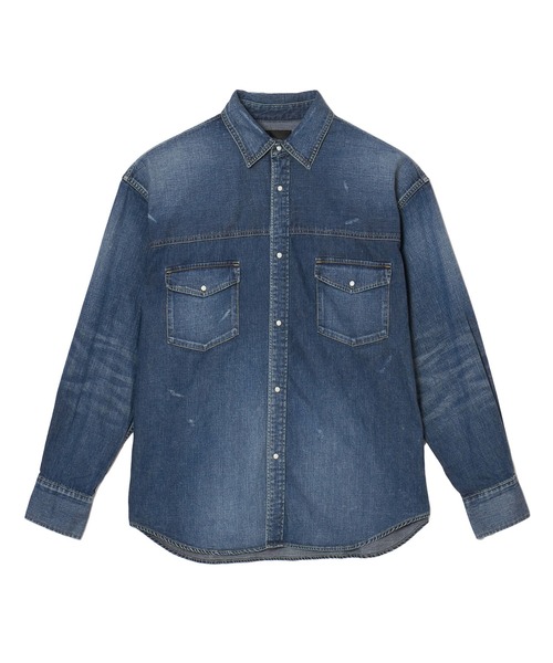 MSML（エムエスエムエル）の「DENIM SHIRT / VINTAGE WASHED（シャツ/ブラウス・メンズ・インディゴブルー・L/M/S/XL）」の12枚目の写真