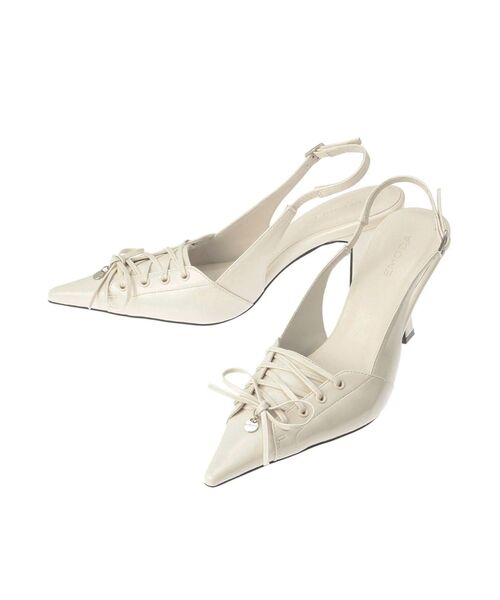 【試着のみ】EMODA レースアップリボンパンプス 試着のみ】EMODA レースアップリボンパンプス レディース