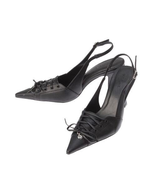 EMODA エモダ レースアップリボンパンプス ミュール レースアップリボンパンプス（パンプス）｜EMODA（エモダ）の