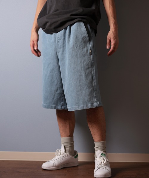 ELEMENT(エレメント)の「ELEMENT/エレメント ハーフパンツ/ショーツ ビックシルエット BF021-600(その他パンツ・メンズ・グレー/ベージュ/ライトインディゴブルー/インディゴブルー・M/L/XL)」の4枚目の写真