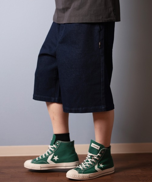 ELEMENT(エレメント)の「ELEMENT/エレメント ハーフパンツ/ショーツ ビックシルエット BF021-600(その他パンツ・メンズ・グレー/ベージュ/ライトインディゴブルー/インディゴブルー・M/L/XL)」の1枚目の写真