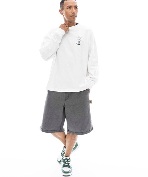 ELEMENT(エレメント)の「ELEMENT/エレメント ハーフパンツ/ショーツ ビックシルエット BF021-600(その他パンツ・メンズ・グレー/ベージュ/ライトインディゴブルー/インディゴブルー・M/L/XL)」の6枚目の写真