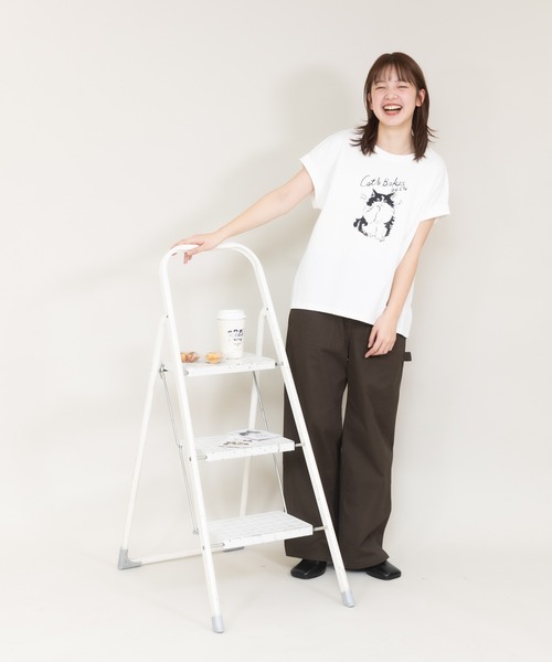 meeny miny(ミーニーマイニー)の「【meeny miny】〈CAT&BAKES 9456〉コラボ "yum yum" BandoT(Tシャツ/カットソー・レディース・ホワイト/グレー/ライトベージュ・MEDIUM/LARGE)」の20枚目の写真