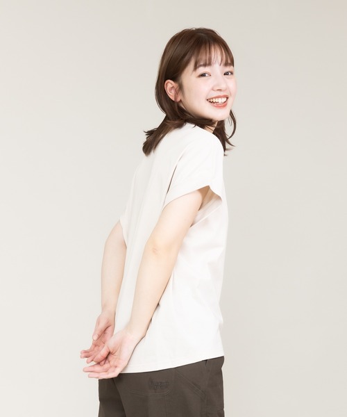 meeny miny(ミーニーマイニー)の「【meeny miny】〈CAT&BAKES 9456〉コラボ "yum yum" BandoT(Tシャツ/カットソー・レディース・ホワイト/グレー/ライトベージュ・MEDIUM/LARGE)」の10枚目の写真