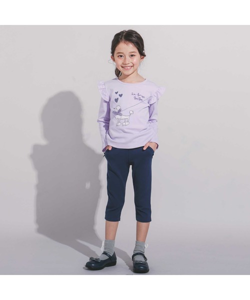 BeBe（ベベ）の「ミラノリブポケット刺しゅうサブリナパンツ(80~140cm)（その他パンツ・キッズ・ネイビー/ボルドー・110cm/120cm/130cm/140cm）」の14枚目の写真