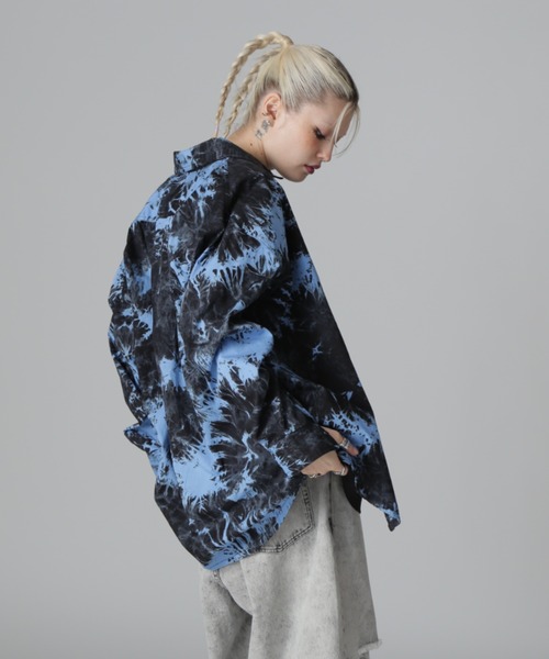 DANKE SCHON（ダンケシェーン）の「【WEB＆DEPOT限定】DankeSchon/ダンケシェーン/TIE DYE LSH（シャツ/ブラウス・レディース・ベージュ/ブラック・F）」の4枚目の写真