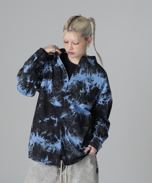 DANKE SCHON（ダンケシェーン）の「【WEB＆DEPOT限定】DankeSchon/ダンケシェーン/TIE DYE LSH（シャツ/ブラウス・レディース・ベージュ/ブラック・F）」の5枚目の写真