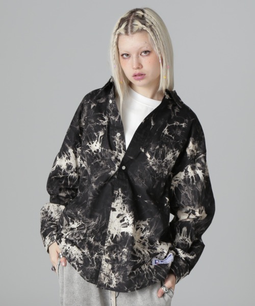 DANKE SCHON（ダンケシェーン）の「【WEB＆DEPOT限定】DankeSchon/ダンケシェーン/TIE DYE LSH（シャツ/ブラウス・レディース・ベージュ/ブラック・F）」の12枚目の写真