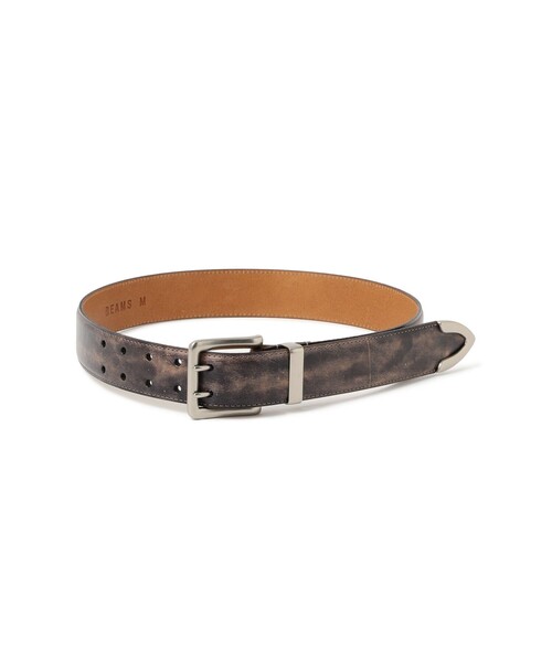 BEAMS(ビームス)の「Wフック レザーベルト(ベルト・メンズ・ブラウン系その他5/ダークブラウン・MEDIUM/LARGE)」の2枚目の写真