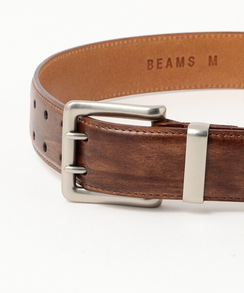 BEAMS(ビームス)の「Wフック レザーベルト(ベルト・メンズ・ブラウン系その他5/ダークブラウン・MEDIUM/LARGE)」の3枚目の写真