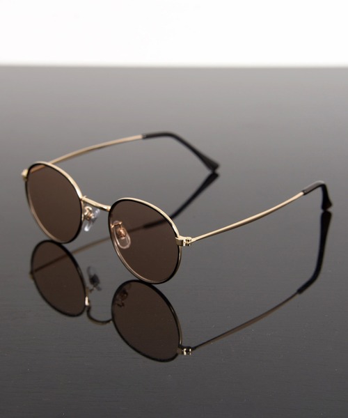 Revo.(レボ)の「METAL FLAME BOSTON COLOR LENS GLASSES / メタルフレーム ボストン メガネ カラーレンズ 伊達メガネ UVカット(メガネ・メンズ・ゴールド/シルバー/チャコール/シャンパン・FREE)」の4枚目の写真