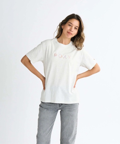 ROXY(ロキシー)の「ARTSY FLORAL TEE /ロキシーロゴ半袖Tシャツ(Tシャツ/カットソー・レディース・グレー/ホワイト/ブラック・SMALL/LARGE/MEDIUM)」の12枚目の写真