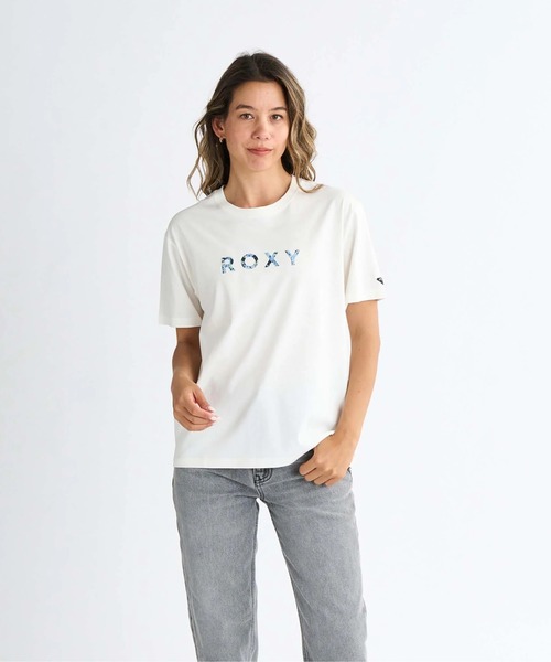 ROXY(ロキシー)の「ARTSY FLORAL TEE /ロキシーロゴ半袖Tシャツ(Tシャツ/カットソー・レディース・グレー/ホワイト/ブラック・SMALL/LARGE/MEDIUM)」の5枚目の写真