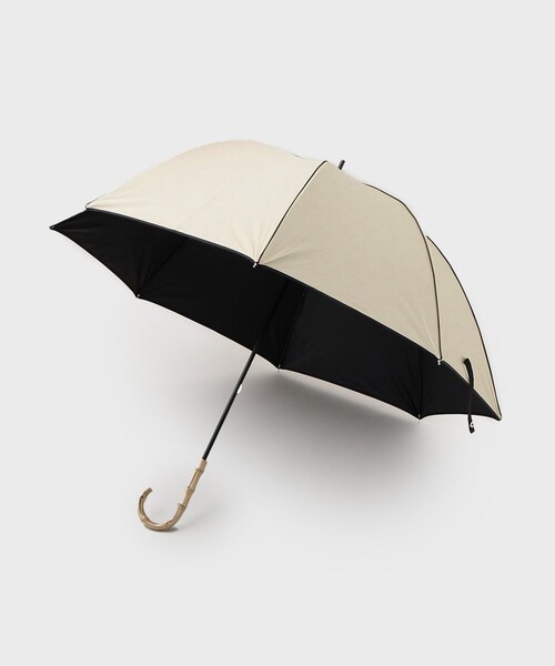 UNTITLED(アンタイトル)の「【遮熱・長傘】becauseパイピングラージ(長傘・レディース・ブラック/ベージュ・99)」の3枚目の写真