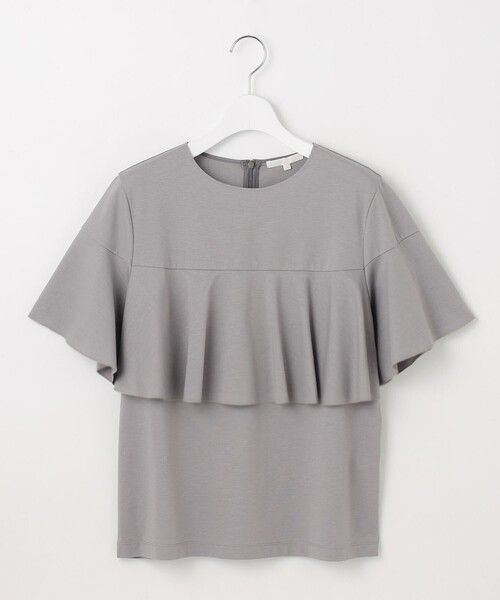 自由区(ジユウク)の「ハイツイストポンチフレアディティール カットソー(Tシャツ/カットソー・レディース・ライトグレー系/ダルブルー系/ネイビー系/アイボリー系・46/44)」の16枚目の写真