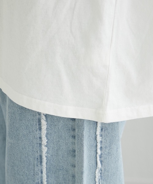 Another Branch olive des olive（アナザーブランチオリーブデオリーブ）の「ワッペンロンT（Tシャツ/カットソー・レディース・オートミール/スミクロ/オフホワイト・FREE）」の6枚目の写真