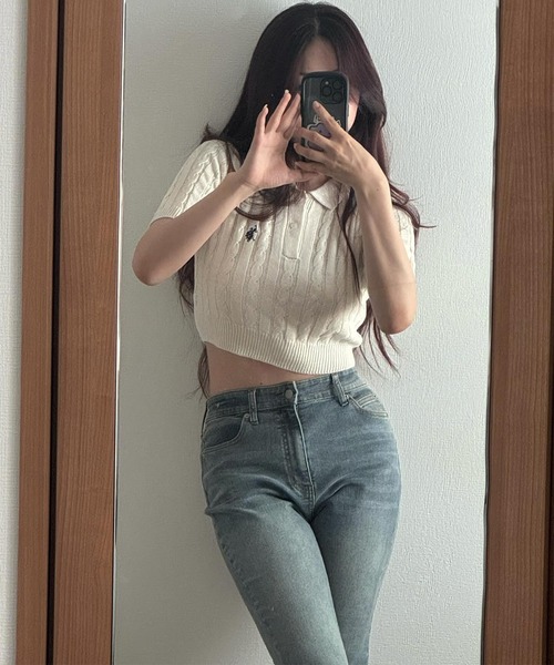 solleim（ソルレム）の「美脚ヴィンテージ加工フレアデニム（デニムパンツ・レディース・ブルー/ネイビー/インディゴブルー・S/M/L）」の16枚目の写真