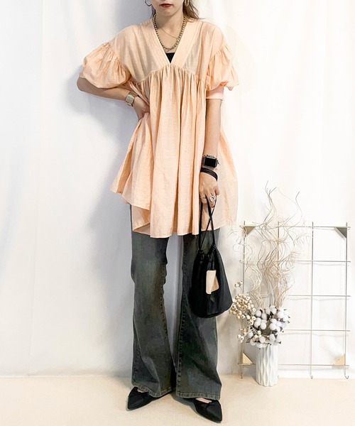 solleim（ソルレム）の「美脚ヴィンテージ加工フレアデニム（デニムパンツ・レディース・ブルー/ネイビー/インディゴブルー・S/M/L）」の18枚目の写真