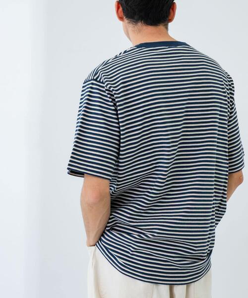 Champion(チャンピオン)の「『別注』Champion×UR USA Fit BORDER T-shirts(Tシャツ/カットソー・メンズ・ネイビー/ナチュラル・MEDIUM/LARGE/X-LARGE)」の19枚目の写真