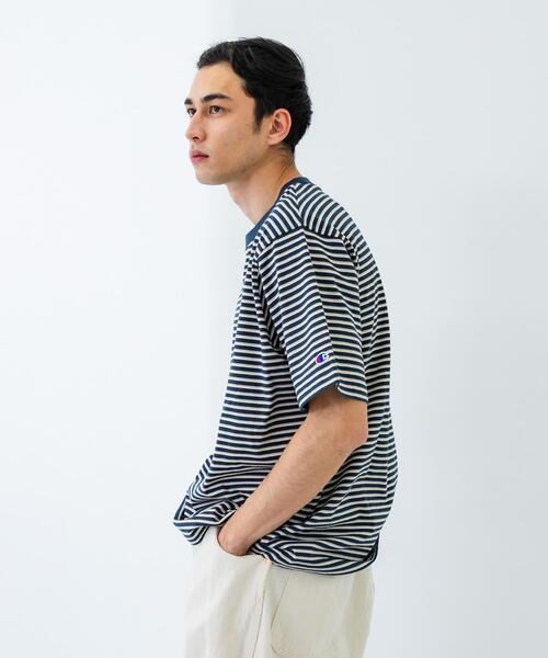 Champion(チャンピオン)の「『別注』Champion×UR USA Fit BORDER T-shirts(Tシャツ/カットソー・メンズ・ネイビー/ナチュラル・MEDIUM/LARGE/X-LARGE)」の21枚目の写真