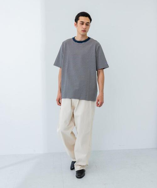 Champion(チャンピオン)の「『別注』Champion×UR USA Fit BORDER T-shirts(Tシャツ/カットソー・メンズ・ネイビー/ナチュラル・MEDIUM/LARGE/X-LARGE)」の22枚目の写真