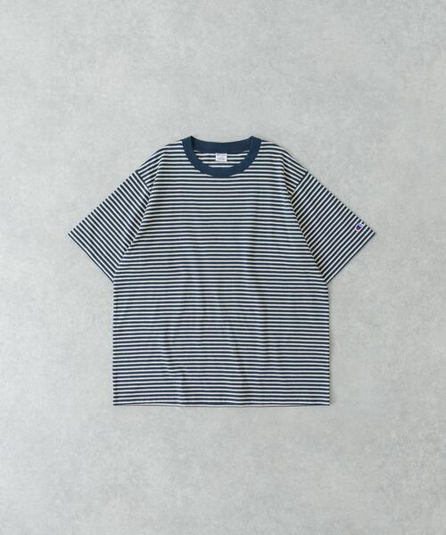 Champion(チャンピオン)の「『別注』Champion×UR USA Fit BORDER T-shirts(Tシャツ/カットソー・メンズ・ネイビー/ナチュラル・MEDIUM/LARGE/X-LARGE)」の13枚目の写真