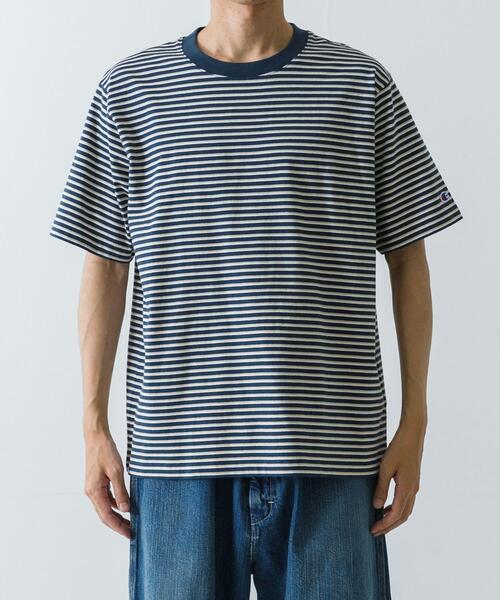 Champion(チャンピオン)の「『別注』Champion×UR USA Fit BORDER T-shirts(Tシャツ/カットソー・メンズ・ネイビー/ナチュラル・MEDIUM/LARGE/X-LARGE)」の14枚目の写真