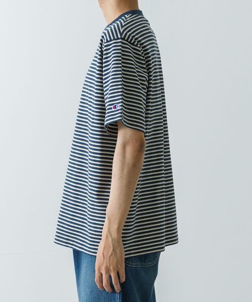 Champion(チャンピオン)の「『別注』Champion×UR USA Fit BORDER T-shirts(Tシャツ/カットソー・メンズ・ネイビー/ナチュラル・MEDIUM/LARGE/X-LARGE)」の15枚目の写真