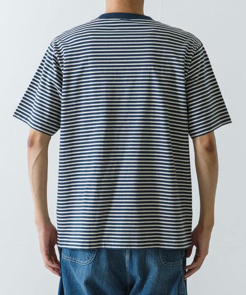 Champion(チャンピオン)の「『別注』Champion×UR USA Fit BORDER T-shirts(Tシャツ/カットソー・メンズ・ネイビー/ナチュラル・MEDIUM/LARGE/X-LARGE)」の16枚目の写真