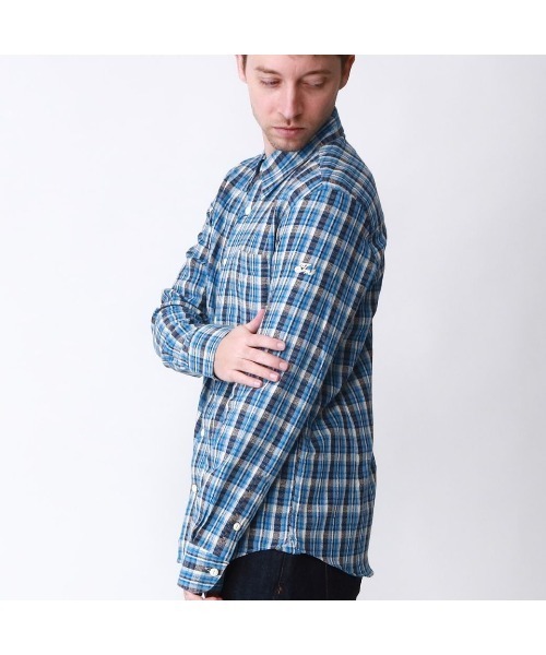 TMT（ティーエムティー）の「COUNTRY CHECK SOFT LONG SLEEVE SHIRT（シャツ/ブラウス・メンズ・グリーン/ベージュ/ブルー・MEDIUM/LARGE/X-LARGE）」の14枚目の写真