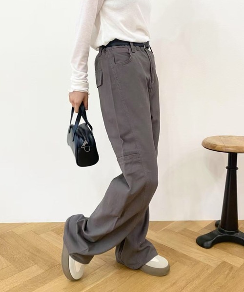 mebole（メボレ）の「ゆったりカジュアルワイドレックデニム（デニムパンツ・レディース・グレー・LARGE/MEDIUM）」の14枚目の写真