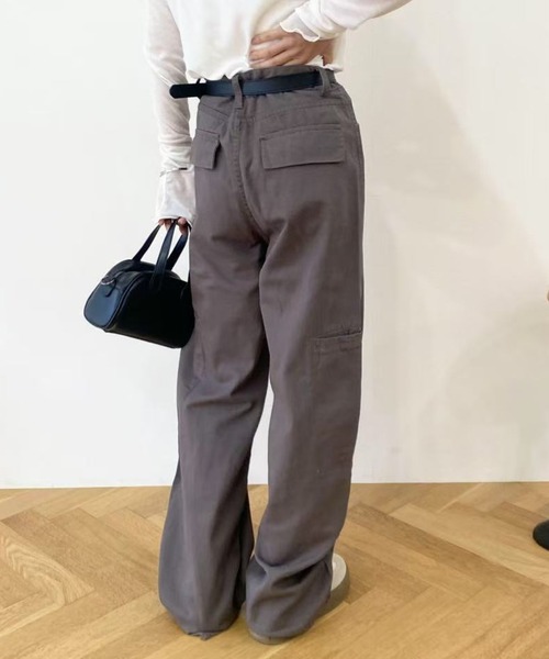 mebole（メボレ）の「ゆったりカジュアルワイドレックデニム（デニムパンツ・レディース・グレー・LARGE/MEDIUM）」の5枚目の写真