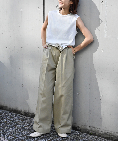 OUTDOOR PRODUCTS(アウトドアプロダクツ)の「TCワッフルノースリーブ(Tシャツ/カットソー・レディース・ホワイト/ブラック・FREE)」の17枚目の写真