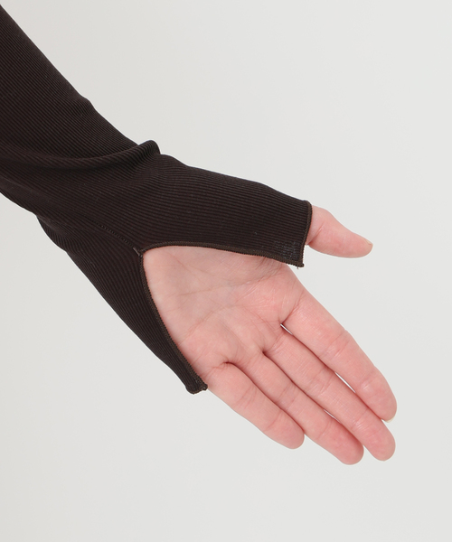 IENA LA BOUCLE ライトリブクルーネックカーディガン（カーディガン