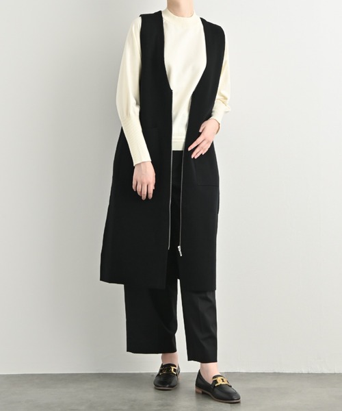 aunt lily（アントリリー）の「ジップアップジレ（ベスト・レディース・ブラック・M/L）」の3枚目の写真