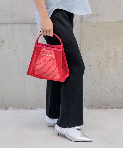 HEREIAM(ヘレイアム)の「【HEREIAM】ミラロゴライナーミニBAG(ハンドバッグ・レディース・ゴールド/シルバー/レッド/バイオレット/ブラック・FREE)」の1枚目の写真