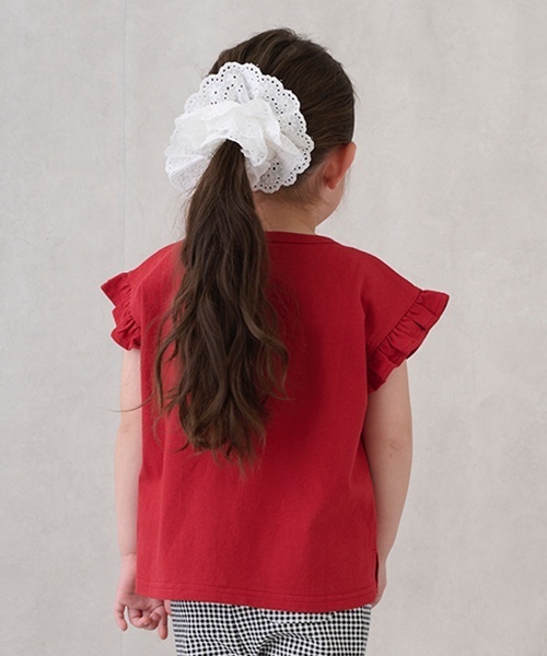 petit main（プティマイン）の「【プティプラ】GIRLS半袖T（Tシャツ/カットソー・キッズ・レッド/ライトピンク/オフホワイト/ライトブルー/エメラルド/マルチ/ライトベージュ/ネイビー/イエロー/ラベンダー・130cm/100cm/80ｃｍ/90cm/110cm/120cm）」の12枚目の写真