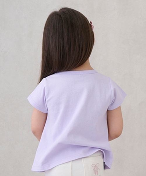 petit main(プティマイン)の「【プティプラ】GIRLS半袖T(Tシャツ/カットソー・キッズ・レッド/ライトピンク/オフホワイト/ライトブルー/エメラルド/マルチ/ライトベージュ/ネイビー/イエロー/ラベンダー・130cm/100cm/80cm/90cm/110cm/120cm)」の16枚目の写真