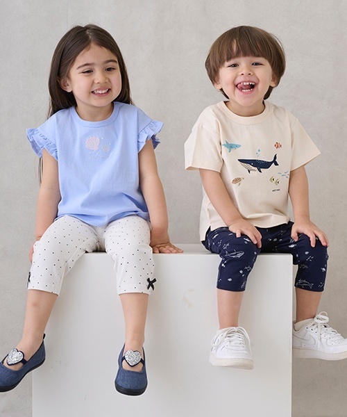 petit main(プティマイン)の「【プティプラ】GIRLS半袖T(Tシャツ/カットソー・キッズ・レッド/ライトピンク/オフホワイト/ライトブルー/エメラルド/マルチ/ライトベージュ/ネイビー/イエロー/ラベンダー・130cm/100cm/80cm/90cm/110cm/120cm)」の21枚目の写真